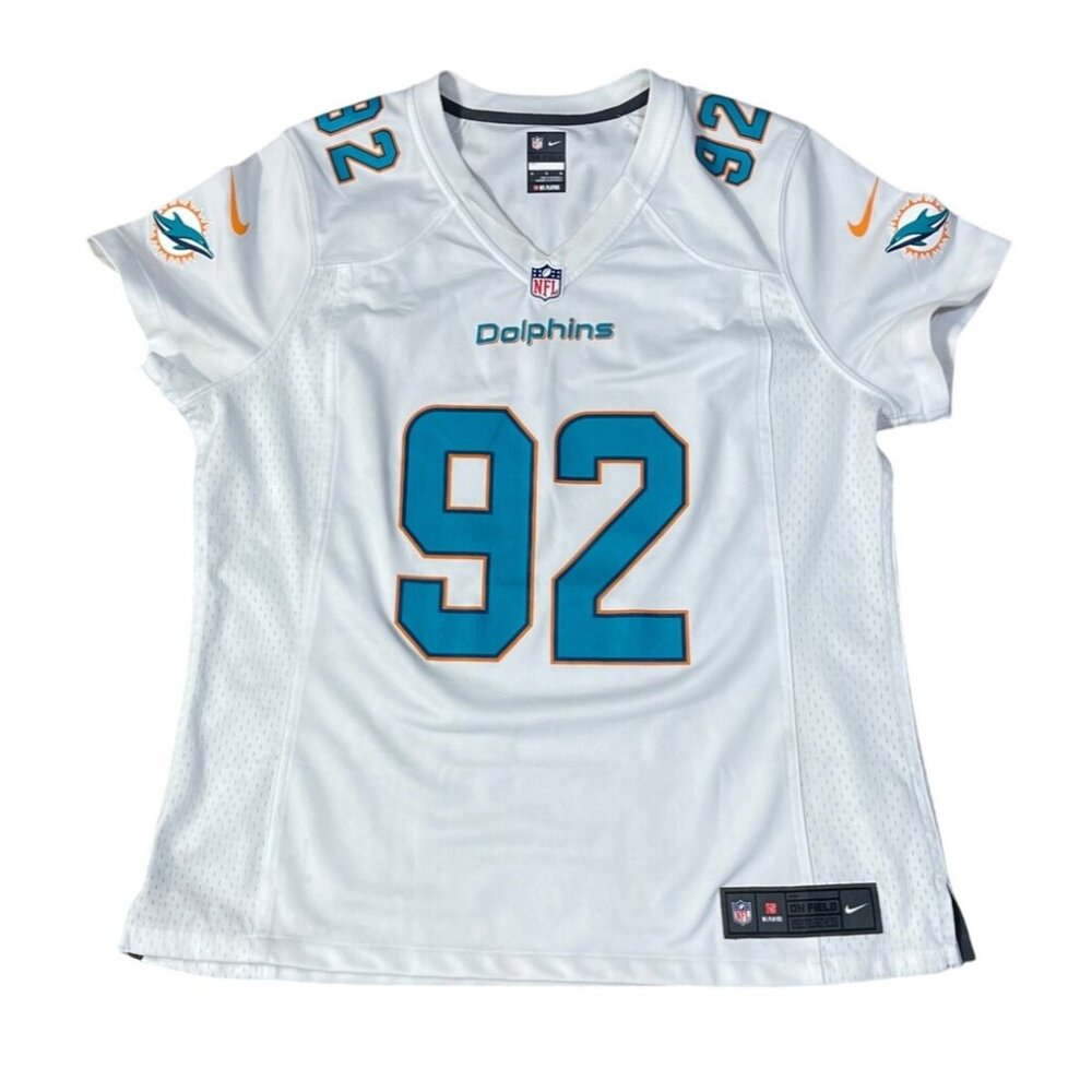 Nike NFL Miami Dolphins Jersey Shirt READ Size XL YOUTH SIZE STAINS - Picture 1 of 11
